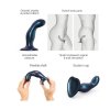 Dildo plug snaky bleu metallic - M